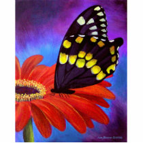 Black Butterfly Daisy Painting - Multi photo sculptures by JUDERM Black Butterfly Daisy Painting - Multi photo sculptures