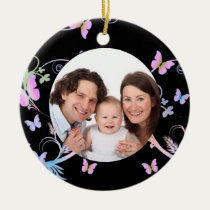 Black Butterfly Frame ornaments
