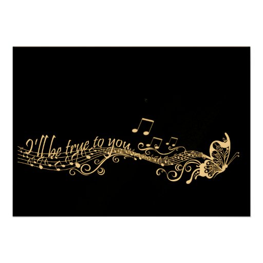 Black Butterfly Music Fidelity Wedding Invitations