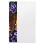 Black Butterfly on Heliotrope Customized Stationery