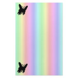 Black Butterfly on rainbow Stationery Design