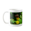 Black Butterfly on Yellow Lantana mug
