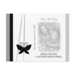 Black Butterfly Save the Date Photo Post Cards