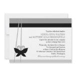 Black Butterfly Wedding Custom Invite