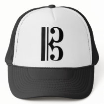 Black C Clef Mesh Hat