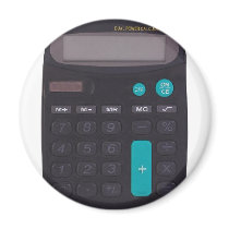 Black calculator magnets