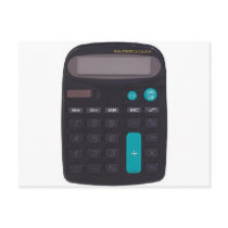 Black calculator postcards