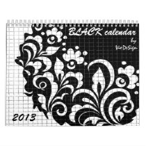 BLACK calendar, calendars