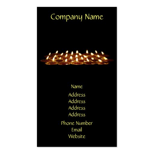 Black Candles Business Cards (front side)
