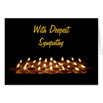 Black Candles Sympathy Card