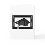 Black Cap Silver Tassel Greeting Cards