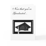 Black Cap Silver Tassel Greeting Cards