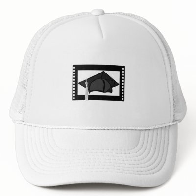 Black Cap Silver Tassel Hat by GraduationStation