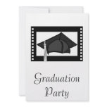 Black Cap Silver Tassel Personalized Invitation