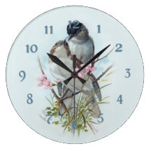 Black Cap Warbler Birds Clocks