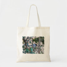 Black Capped Chickadee Backyard Bird Tote Bag