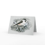 Black Capped Chickadee Greeting Card