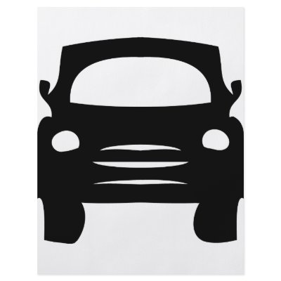 black car icon flyer design by TomaniacLines
