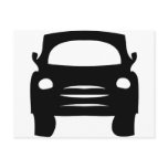 black car icon post card