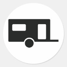 black caravan icon sticker