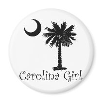 Black Carolina Girl Palmetto magnets
