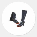 black cartoon boots sticker