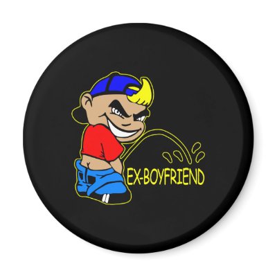 Black Cartoon Boy Piss Ex Boyfriend Magnet by WhiteTiger_LLC