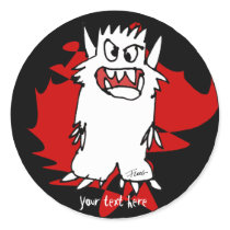 Black Cartoon Monster Personalized Label stickers by monsterzoo Black Cartoon Monster Personalized Label stickers