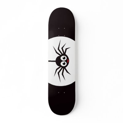 Black cartoon spider skateboard by MheaGifts