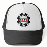 Black Casino Chip Hat