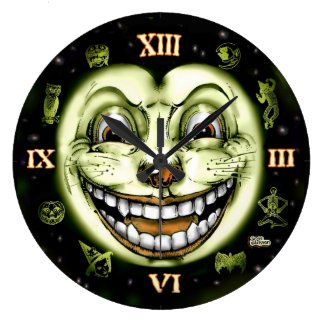 Black Cat 13 Clock Vintage Halloween Wall Clock