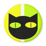 Black Cat 2 Refrigerator Magnet