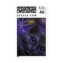 BLACK CAT 4TH OF JULY Postage postage