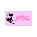 Black Cat Address Label