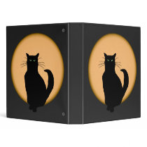 Black Cat Against the Rising Moon Binder