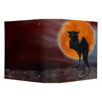 black cat and full moon notebook binders by dooni_notebooks black cat and full moon notebook binders