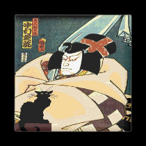 Black Cat and Japanese Man magnets