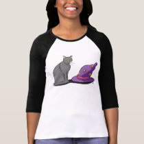 Black Cat and Witch Hat t-shirts by Quequay Black Cat and Witch Hat t-shirts