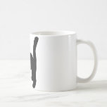 black cat arched back coffee mug