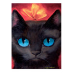 Black Cat Art  & Butterfly - Multi Post Cards