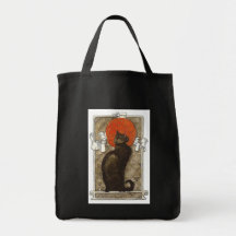 Black Cat - Art Nouveau - Theophile Steinland Tote Bags