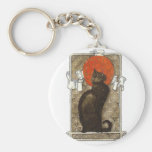 Black Cat - Art Nouveau - Theophile Steinlen Key Chains