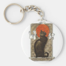 Black Cat - Art Nouveau - Theophile Steinlen Key Chains