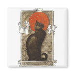 Black Cat - Art Nouveau - Theophile Steinlen Fridge Magnet
