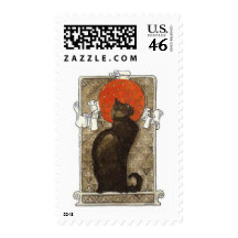 Black Cat - Art Nouveau - Theophile Steinlen Postage