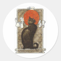 Black Cat - Art Nouveau - Theophile Steinlen Stickers