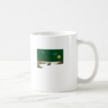 Black Cat at Full Moon Coffee Mugs