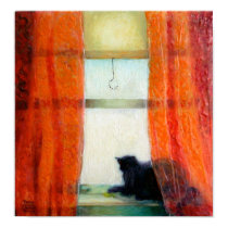 Black Cat at the Window posters