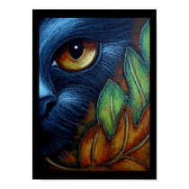 BLACK CAT - AUTUMN LEAVES Poster posters