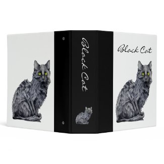 Black Cat Avery Binder binder